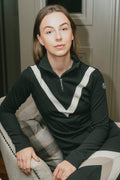 Voss Chevron Zip Up Dam - Svart