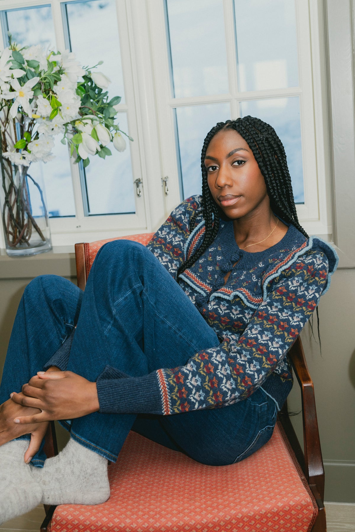 Anna Knits L/Slv Cardigan - Multi