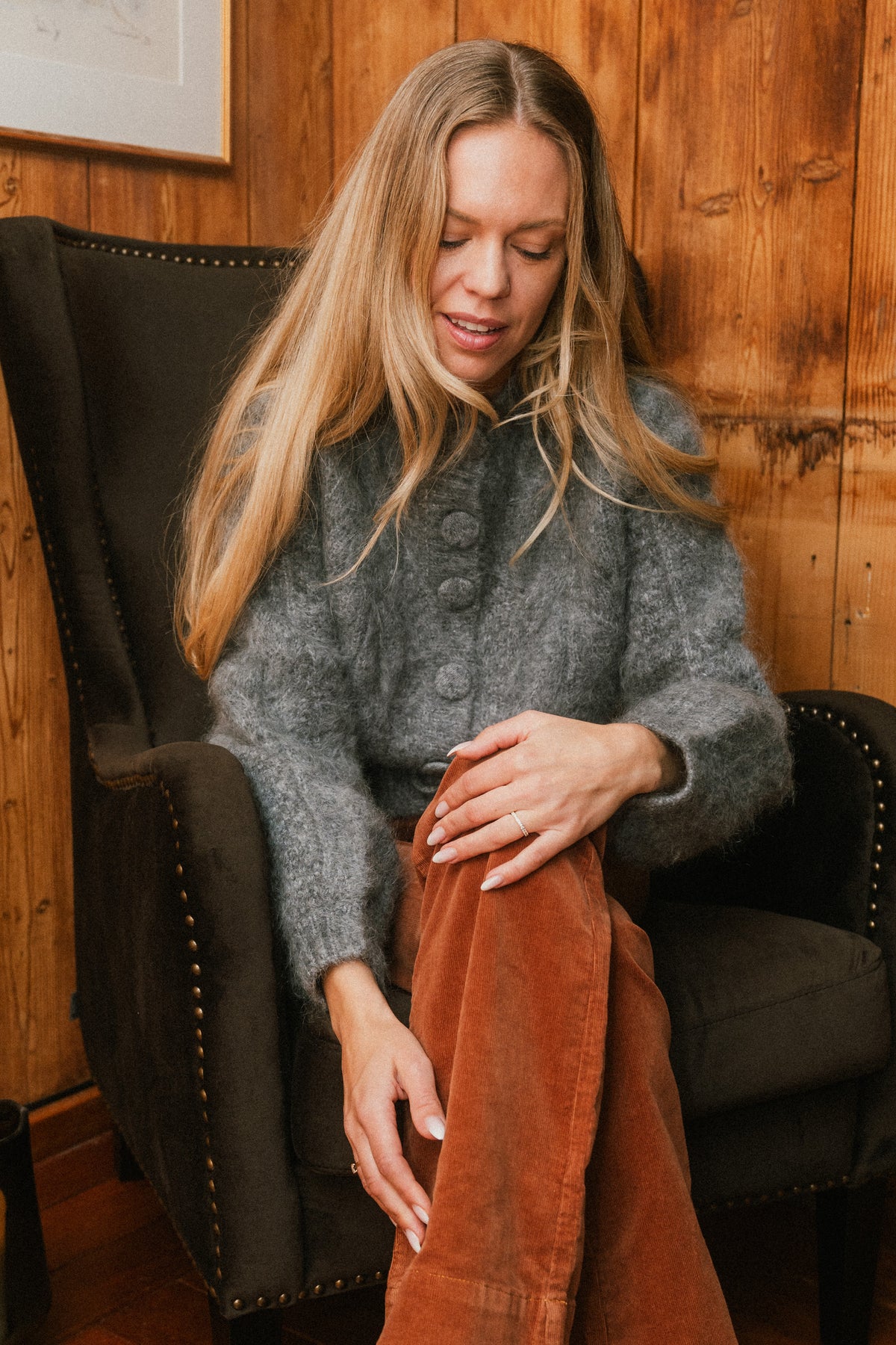 Sophia Chunky Cardigan - Grey Melange