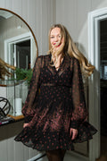 Georgette Mini Dress - Midnight Bouquet