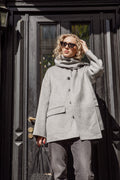 Pam Handmade Scarf Jacket - Light Grey Melange