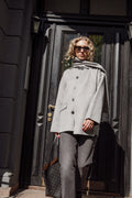 Pam Handmade Scarf Jacket - Light Grey Melange