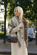 Triangle Scarf Merino - Beige / Light Beige