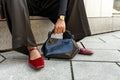 Ganni Bou Bag Small Patent Croco - Black