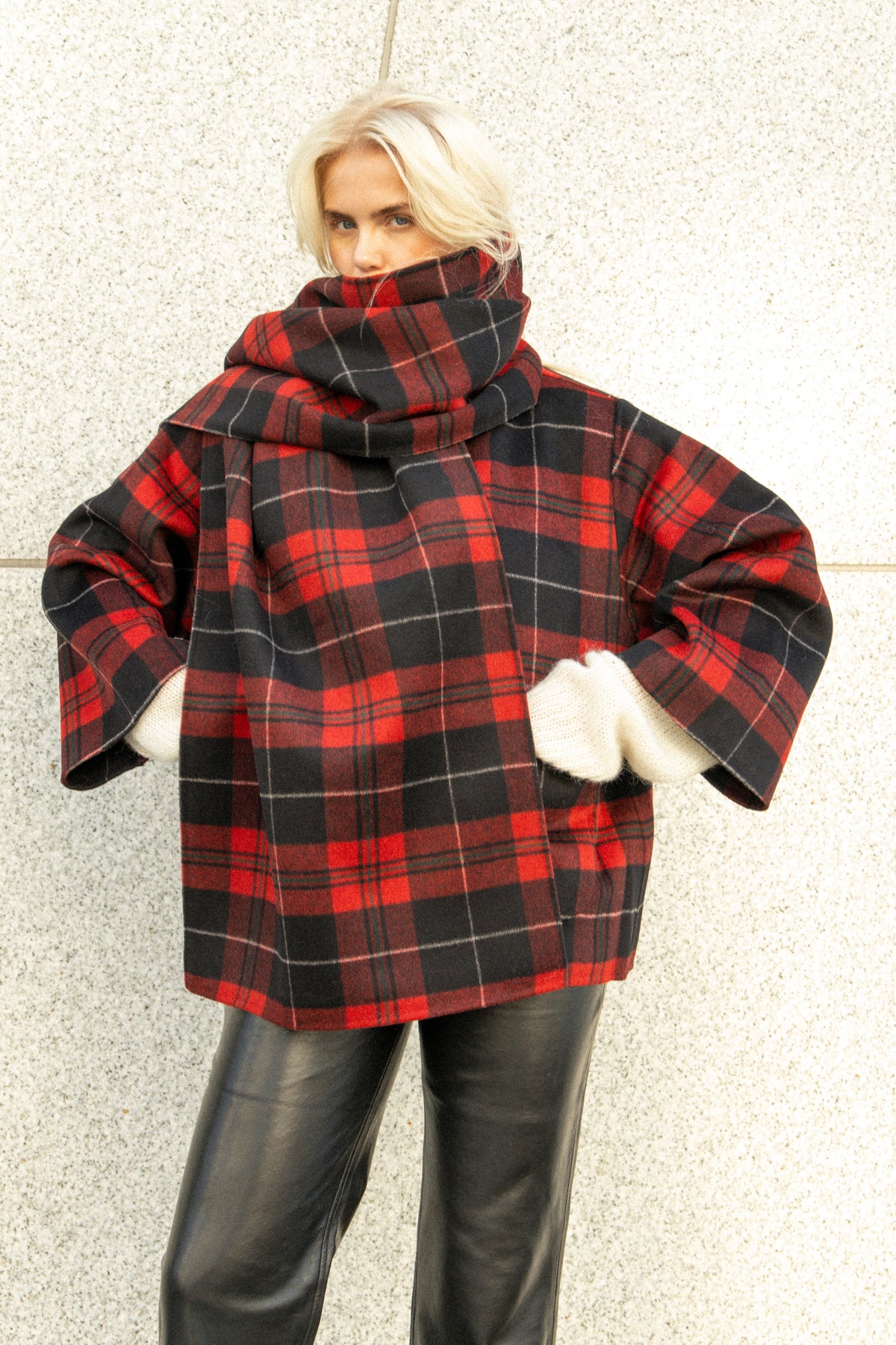 Tecla Scarf - Red Check