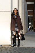 Felsa Wool Peacoat - Dark Brown