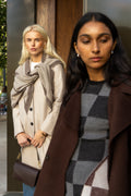 Triangle Scarf Merino - Beige / Light Beige