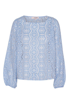 Karli Blouse - Blue/White