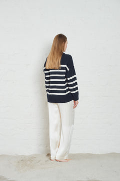 Kayne Stripe - Dk Navy/Offwhite