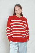 Kayne Stripe - Röd/Offwhite