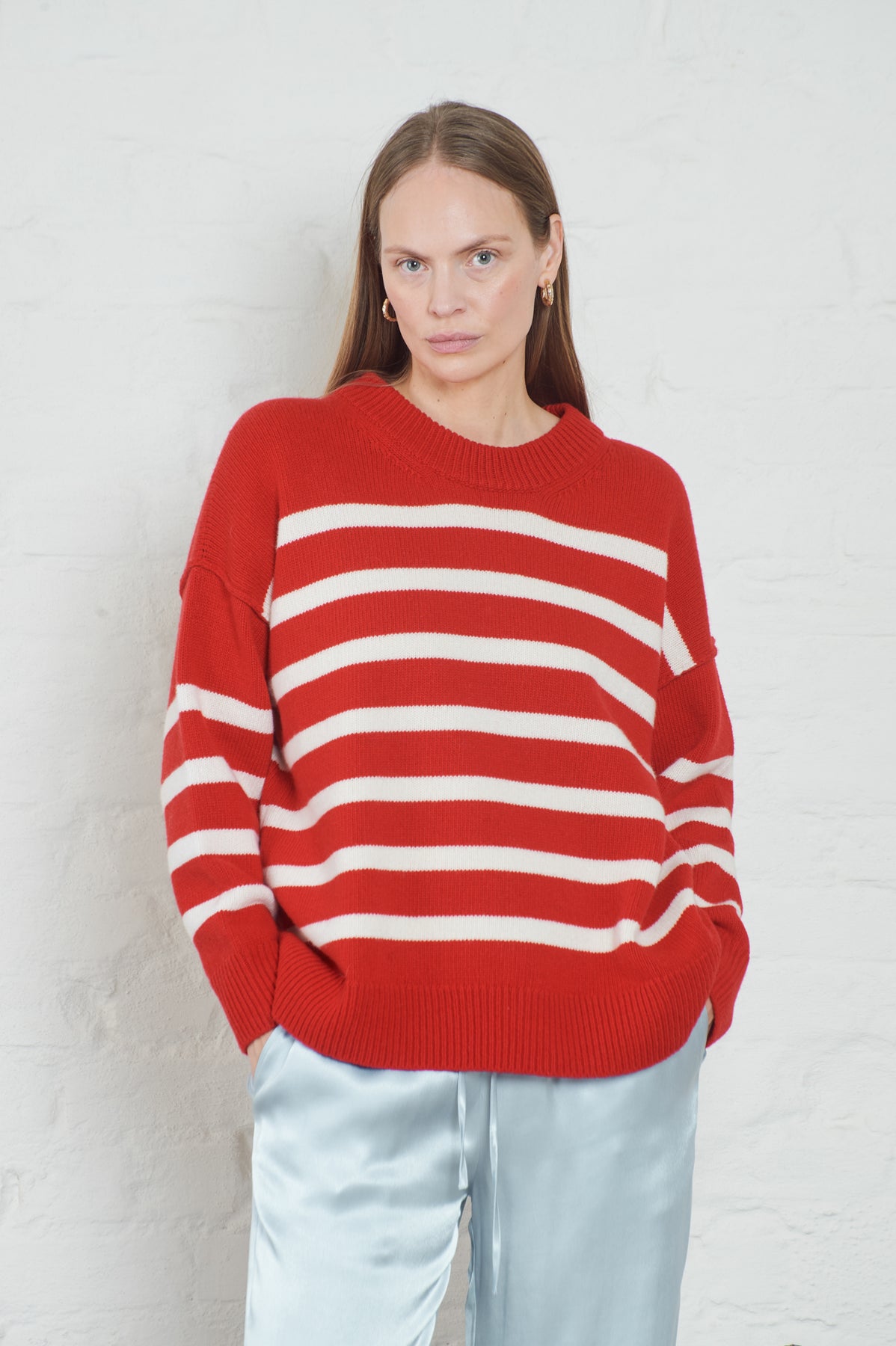 Kayne Stripe - Röd/Offwhite