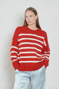 Kayne Stripe - Röd/Offwhite