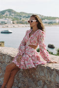 Kelly Mini Dress - Pink Hollyhock
