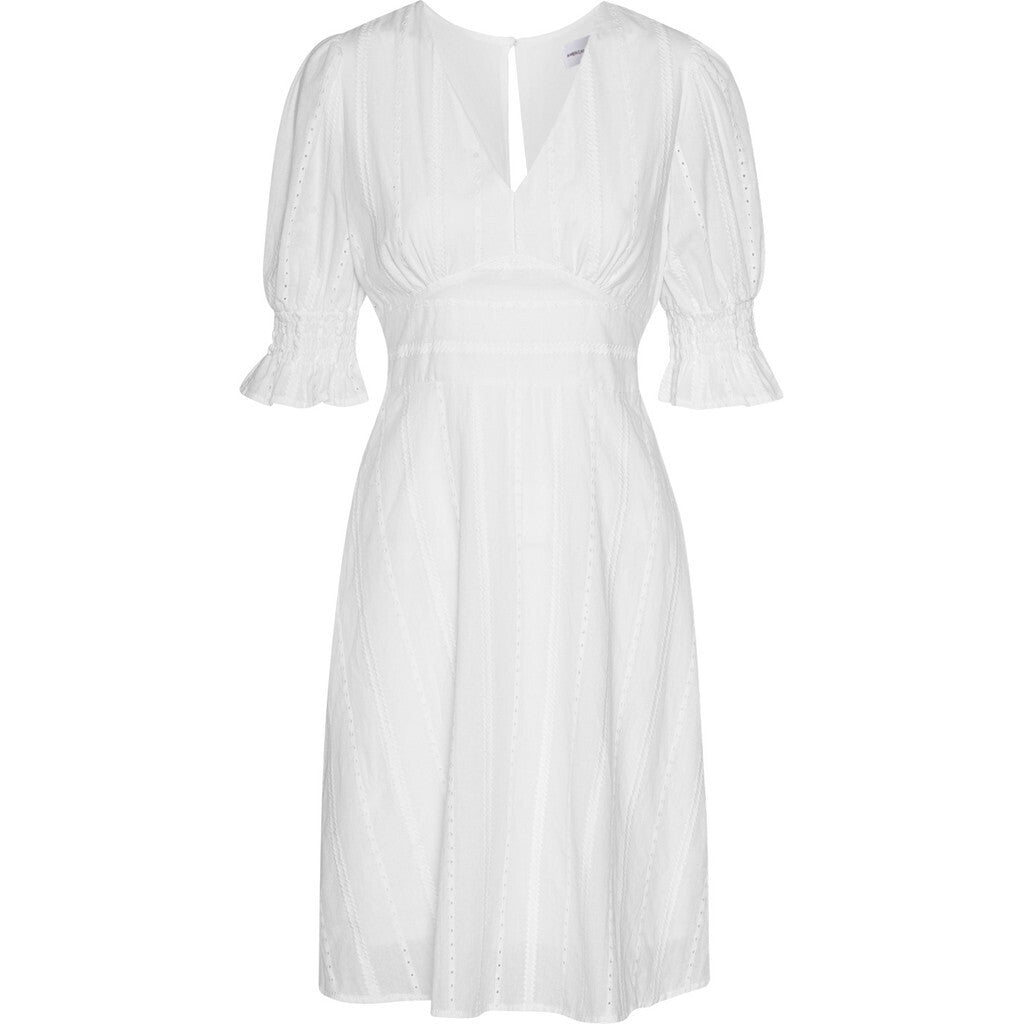 Koko Short Cotton Dress - Vit