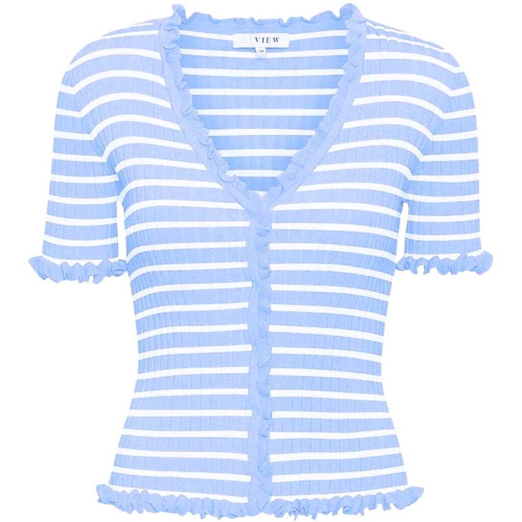 Fabia Ss Tee - Blue/White Stribe