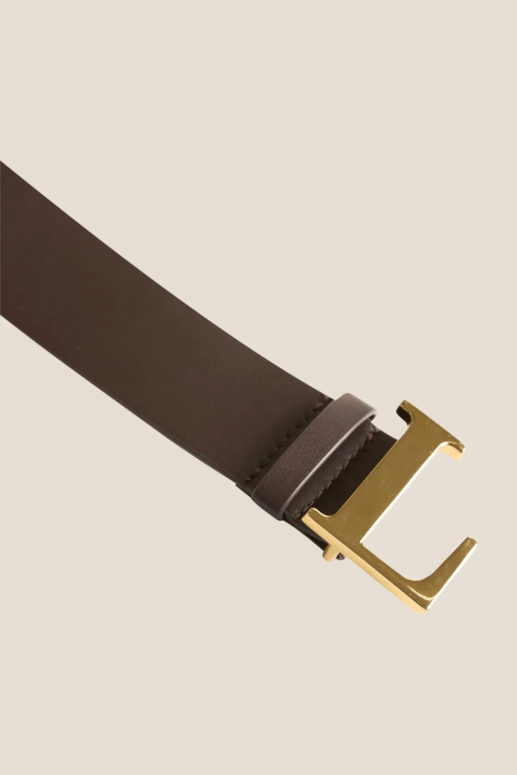 L-Belt - Brun/Guld