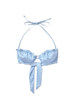 Lake Bikini Top - Light Blue Print