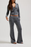 Layla Low Rise Flare Pocketed - Charcoal Marl