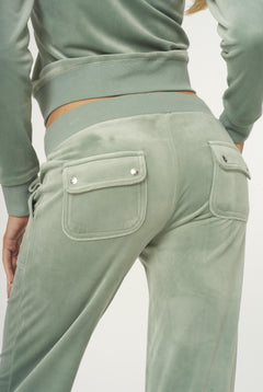Layla Low Rise Flare Pocketed - Chinois Green