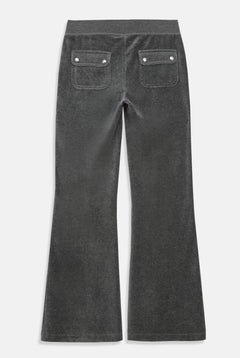 Layla Low Rise Flare Pocketed - Charcoal Marl