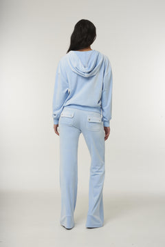Layla Low Rise Flare Pocketed - Powder Blue