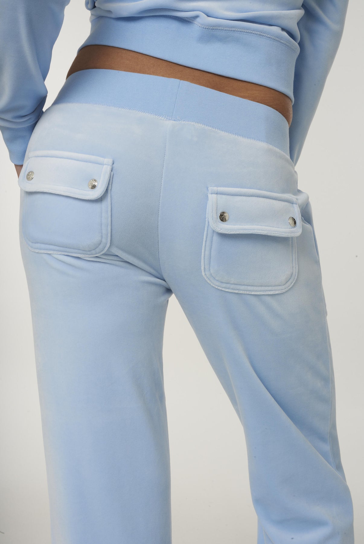 Layla Low Rise Flare Pocketed - Powder Blue