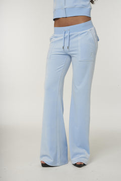 Layla Low Rise Flare Pocketed - Powder Blue