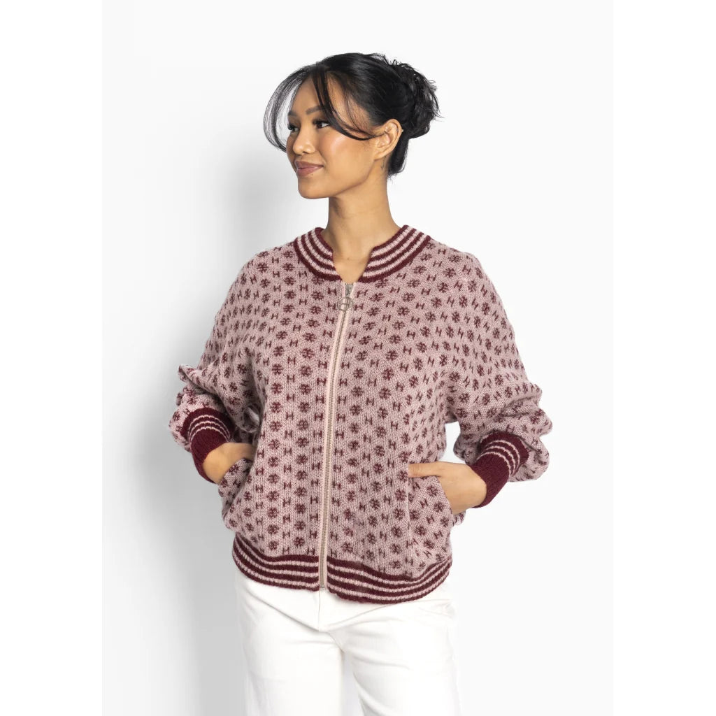 Logo Short Cardigan - Rose Smoke