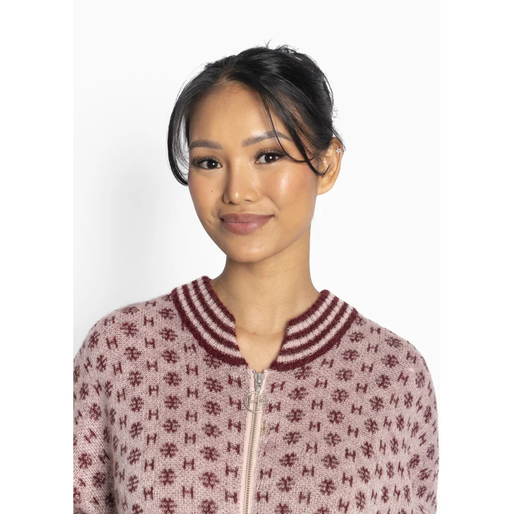 Logo Short Cardigan - Rose Smoke