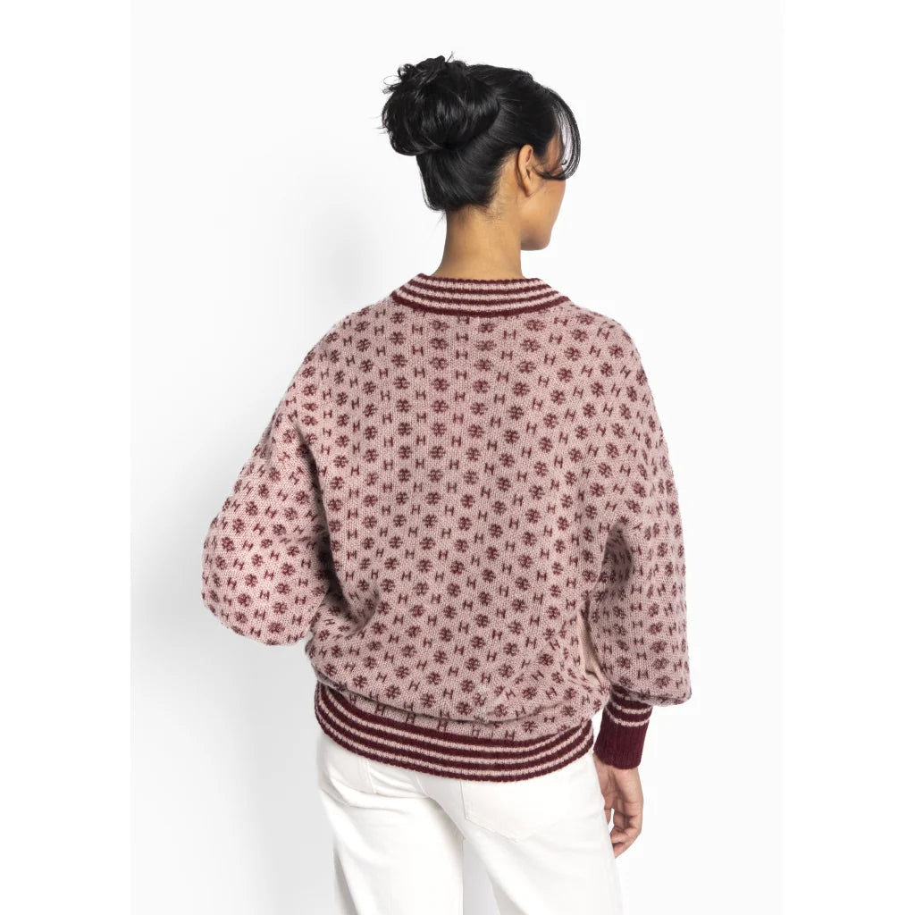 Logo Short Cardigan - Rose Smoke