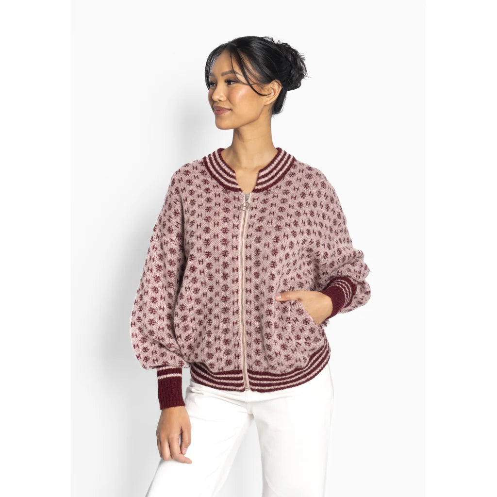 Logo Short Cardigan - Rose Smoke