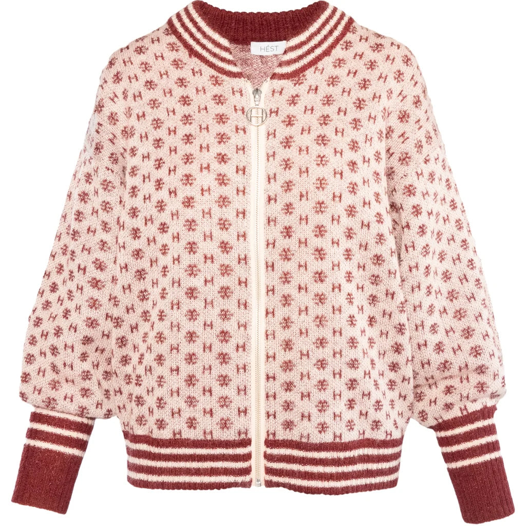 Logo Short Cardigan - Rose Smoke