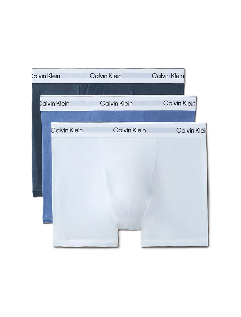 Relaxed Fit Trunk 3-pack - White/Blue Tulip/Turbulence