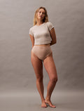 Sculpted Firm Mesh Thong - Cedar