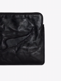 Angel Pouch Wings Cow Burnish - Svart