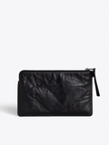 Angel Pouch Wings Cow Burnish - Svart
