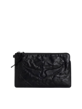 Angel Pouch Wings Cow Burnish - Svart