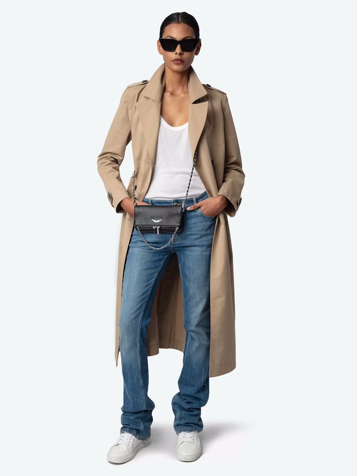 Zadig & Voltaire Rock Nano Grained Leather Väska - Svart
