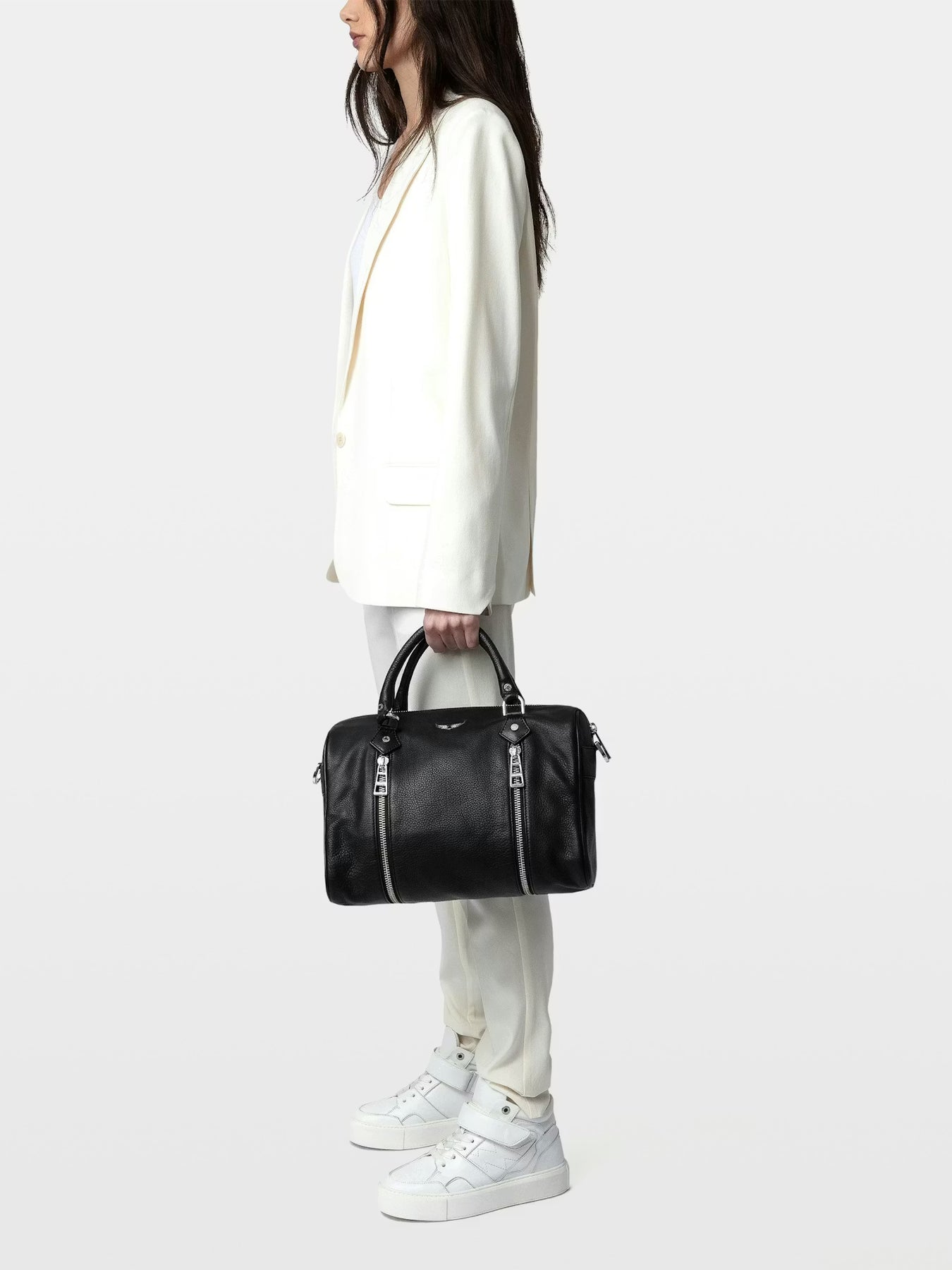 Zadig & Voltaire Sunny Medium Grained Leather - Svart