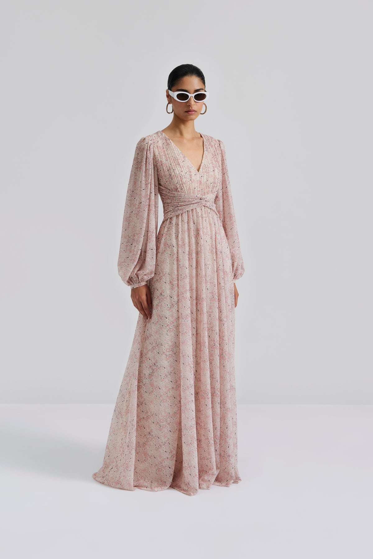 Lamia V-Neck Maxi Dress - Mist