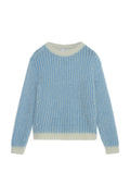 Lane Brioche Tröja - Ecru/Lt Blue