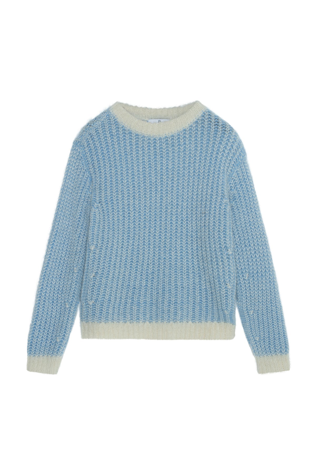 Lane Brioche Tröja - Ecru/Lt Blue