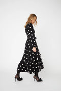 Lara Dress - Black White Dot