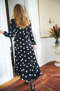 Lara Dress - Black White Dot