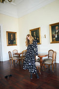 Lara Dress - Black White Dot