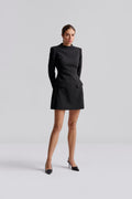Leanna High Neck Mini Dress - Svart