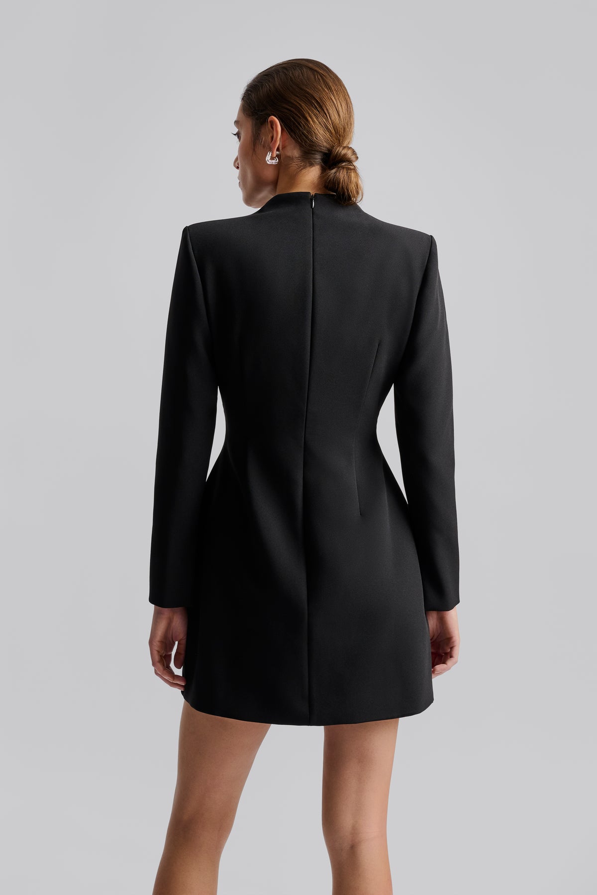 Leanna High Neck Mini Dress - Svart