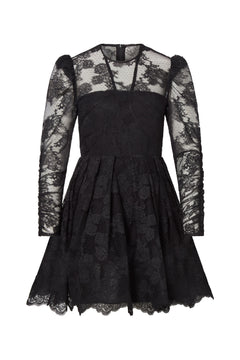 Leoni Lace Mini Dress - Black