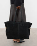 Lesley Tote Bag - Suede Black
