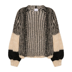 Liana Knit Cardigan - Cream/Black